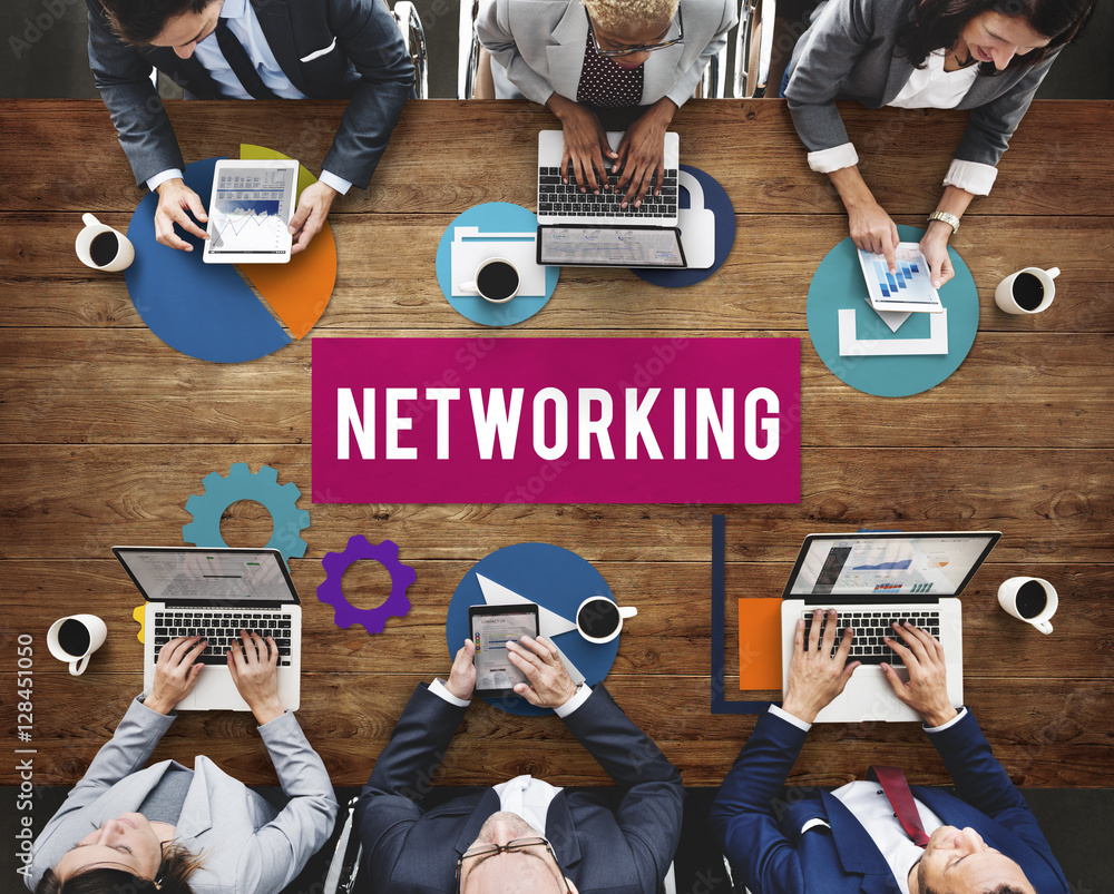 Poster networking network internet connection concept