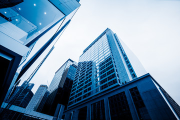 low angle view of skyscrapers in Shenzhen,China.