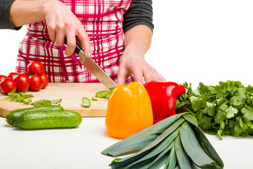 Woman Cooking in the kitchen.