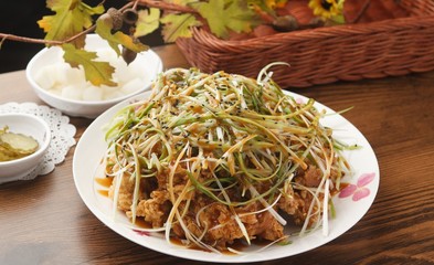 chicken with green onion, 파닭, padak