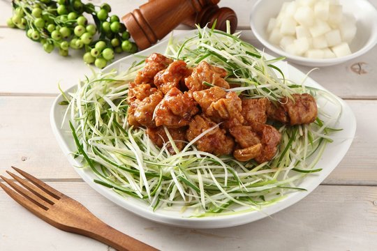 chicken with green onion, 파닭, padak