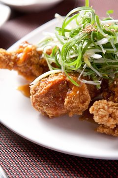 chicken with green onion, 파닭, padak