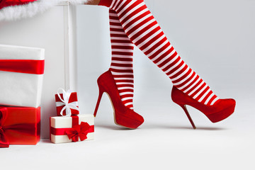Santa woman legs