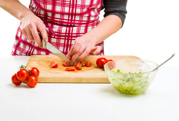 Woman Cooking in the kitchen.