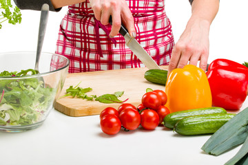 Woman Cooking in the kitchen.