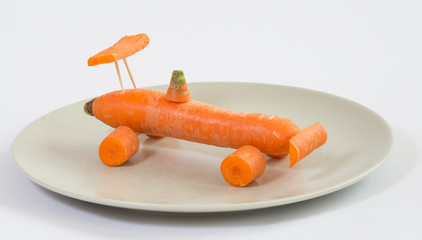 carrot race car for children