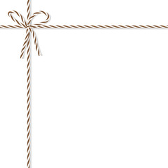 Background with bakers twine bow and ribbons