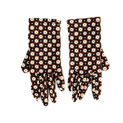 pair of brown gloves