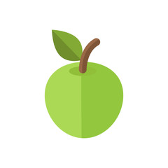 green apple illustration isolated on white