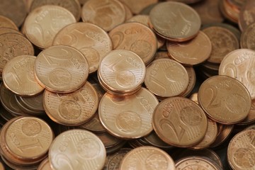 Münzen, Kleingeld, Euro, Cent