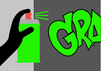 Hand sprüht Grafitti 