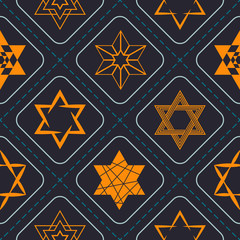 seamless pattern with star of David traditional Jewish symbol for your design