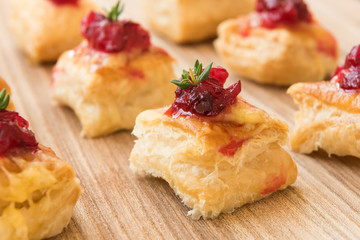 Christmas cranberry and cheese bites