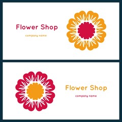 Beautiful circular logos.Stylized flower.Simple geometric logo. Icons, bus