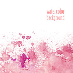 Watercolor background for layout. Vector pink splashes. eps 10.