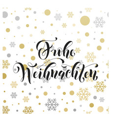 Christmas in Germany Frohe Weihnachten decorative vector greeting