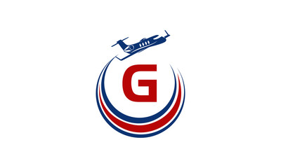 Airplane Logo Initial G