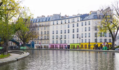 Foto auf Acrylglas Kanal Kanalbrücke Saint-Martin in Paris