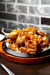 garlic chicken, fried chicken with garlic, 마늘치킨