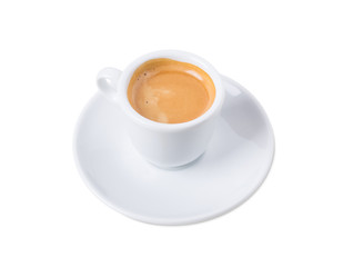 Cup of aromatic italian espresso.
