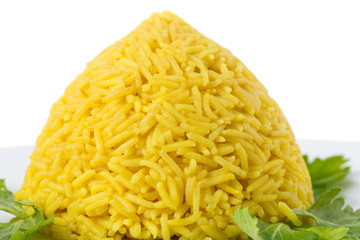 Delicious rice with curry.