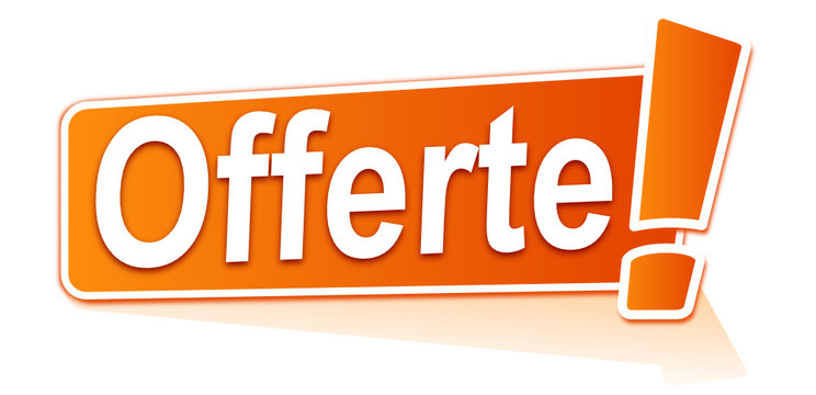 offerte sur &eacute;tiquette orange