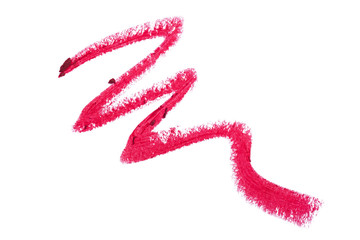 Beautiful red color lipstick stroke on background