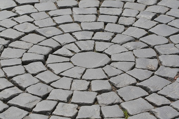cobblestone pavement