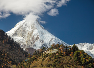 Manaslu mount. Himalayas, Nepal.