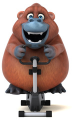 Fun Orangutan - 3D Illustration