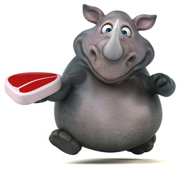 Naklejka premium Fun rhinoceros - 3D Illustration