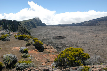 Piton de la Fournaise volcano on La Reunion island