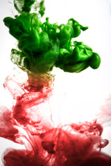 colorful paint in water
