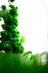 green dye in water
