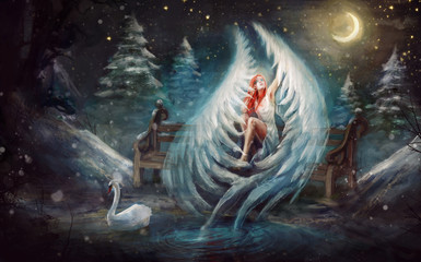 angel of love in wither forest  © vukkostic