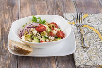 Quinoa mediterranean salad.