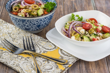Quinoa mediterranean salad.