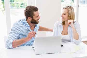 Couple interacting with each other 