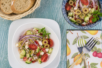 Quinoa mediterranean salad.