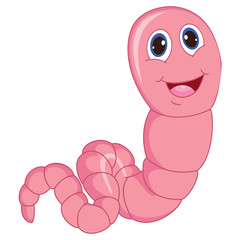 Vector Illustration Of Cartoon Worm