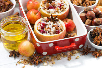 apples prepared for baking