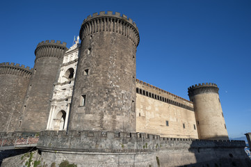 Fototapeta na wymiar The Castel Nuovo in Naples, Italy