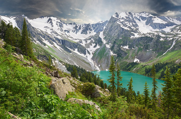 Beautiful summer landscape, Altai mountains Russia.