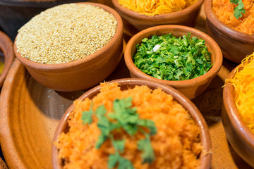 Brightly colored sweets in a candy store.
