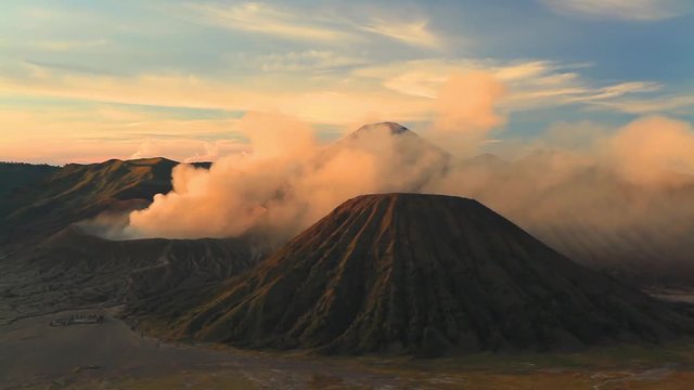 Sunrise at Mount Bromo volcano, East Java, Indonesia.
