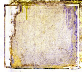 Grunge texture frame background in sepia tones.