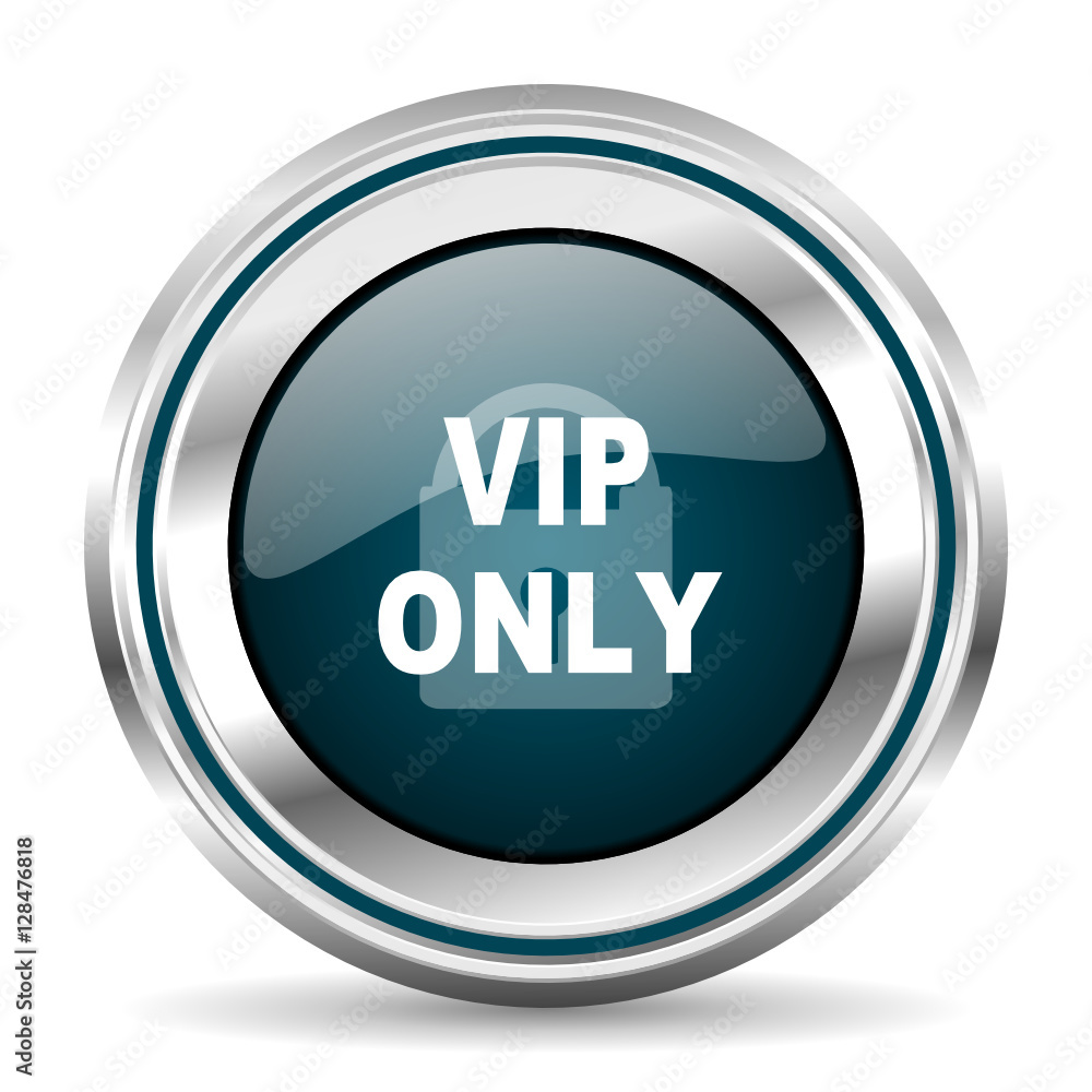 Poster  vector icon. Chrome border round web button. Silver metallic pushbutton.