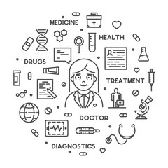 Vector web line concept for medical care