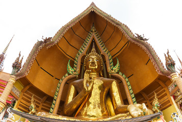 Buddha statue (Luang por shin pa tan porn) in Tiger Cave Cave Temple (Wat Tham Sua or Sua cave Temple ), Kanchanaburi ,Thailand, public domain