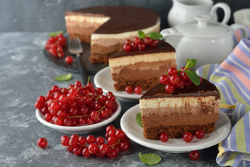 Triple chocolate cake